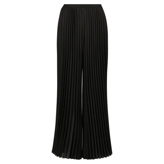 Alquema. Simply pleat swing pant. Black
