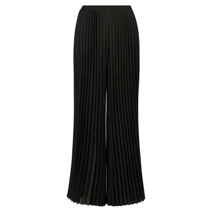 Alquema. Simply pleat swing pant. Black
