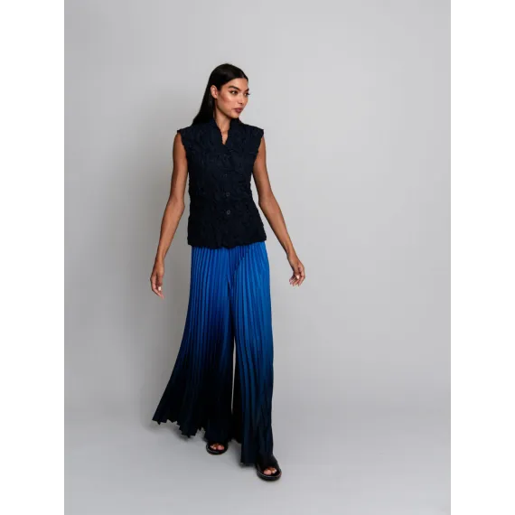 Alquema. Boxy pant. Royal to ink