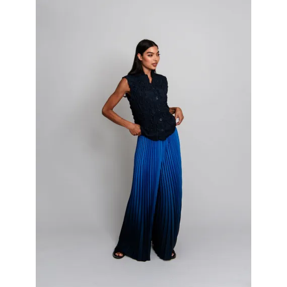 Alquema. Boxy pant. Royal to ink