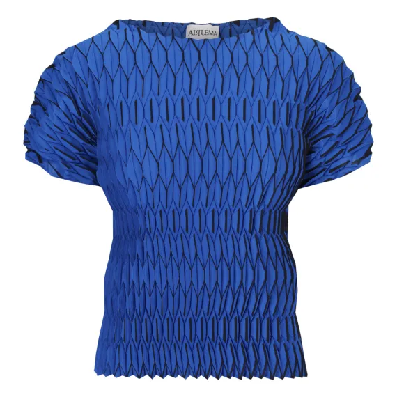 Alquema.Lantern tee.  Royal to ink.