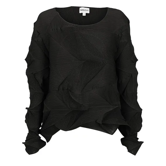Alquema. LS Nikki tee top. Black