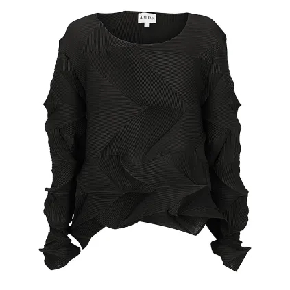 Alquema. LS Nikki tee top. Black