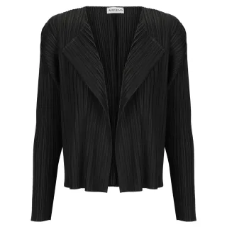 Alquema. Simply pleat bolero. Black