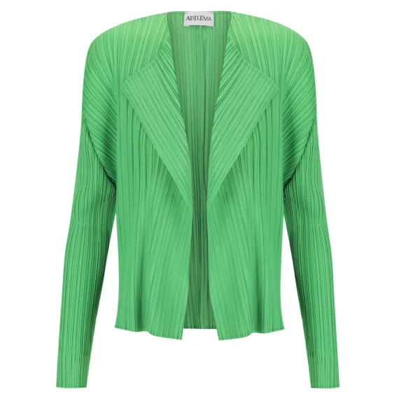 Alquema. Simply pleat bolero. Black