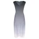 Alquema. Long estrella dress. Charcoal goes light