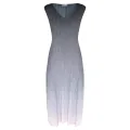 Alquema. Long estrella dress. Charcoal goes light