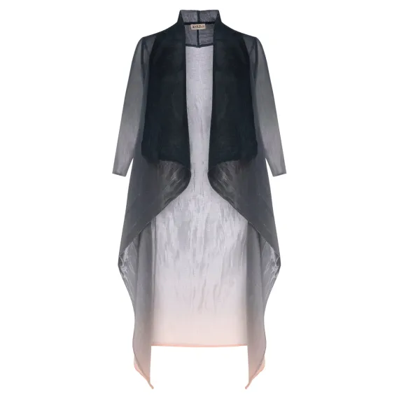 Alquema. Collare coat. Charcoal goes light