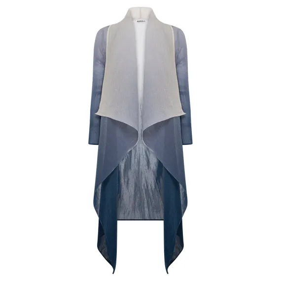 Alquema. Collare coat. Marsmellow to indigo