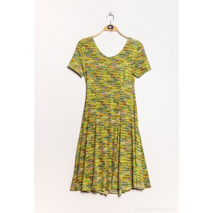 Joy´s kjole med print. Grønn