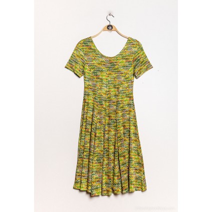Joy´s kjole med print. Grønn