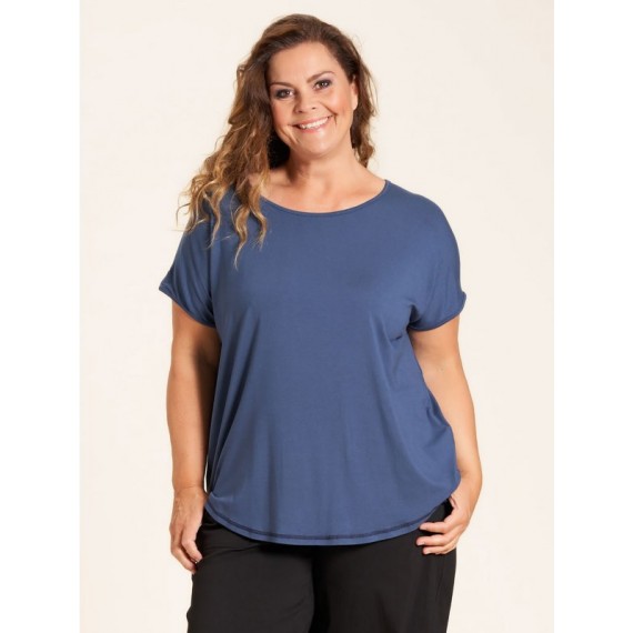 Basic, Gitte T-Shirt. Dusty Blue