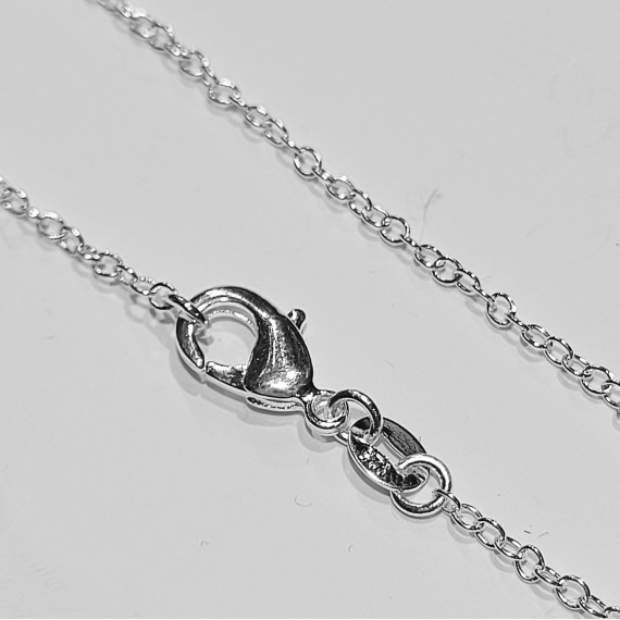 Anker sølvkjede med carabinlås.  42cm x 1,7 mm