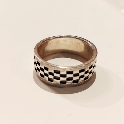 Oksydert sølvring. 925S