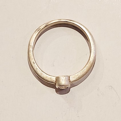 Sølvring med cubic zirkonia. 925S.