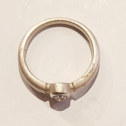 Sølvring med cubic zirkonia. 925S.