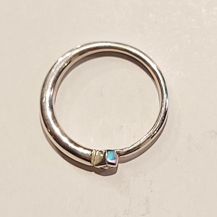 Sølvring med cubic zirkonia 925S.