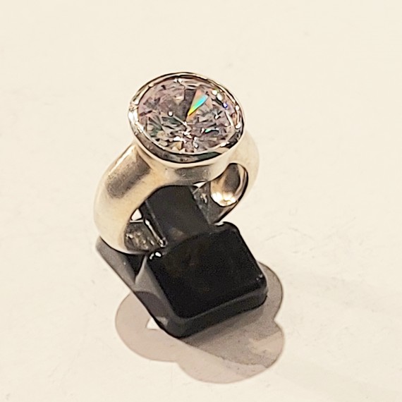Sølvring. Cubic zirkonia.925S.