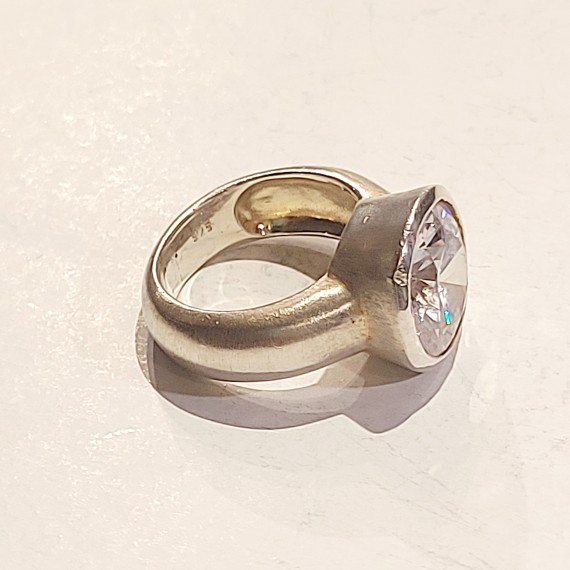 Sølvring. Cubic zirkonia.925S.