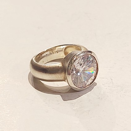 Sølvring. Cubic zirkonia.925S.