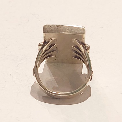 Sølvring. Onyx. 925S.