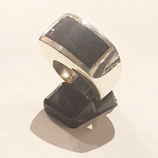 Sølvring. Onyx 925S.
