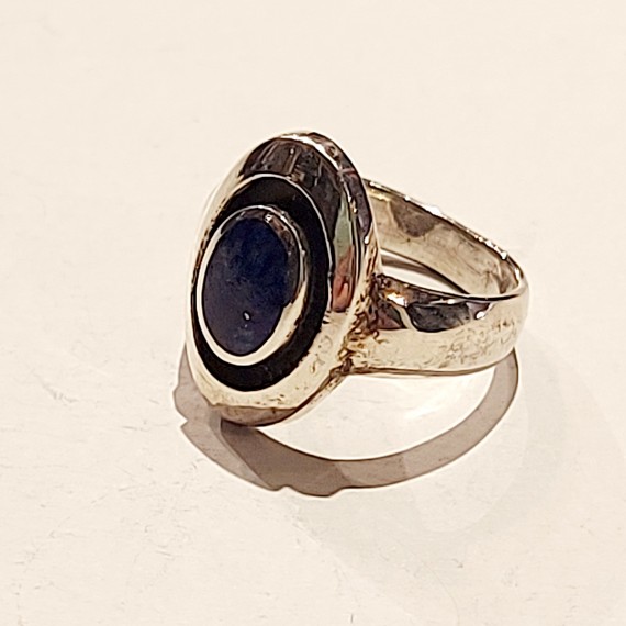 Sølvring. Lapis lazilu. 925S.