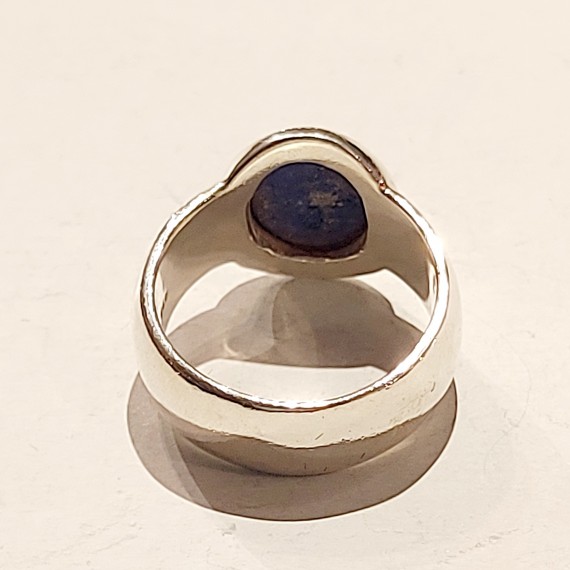 Sølvring. Lapis lazilu.925S.
