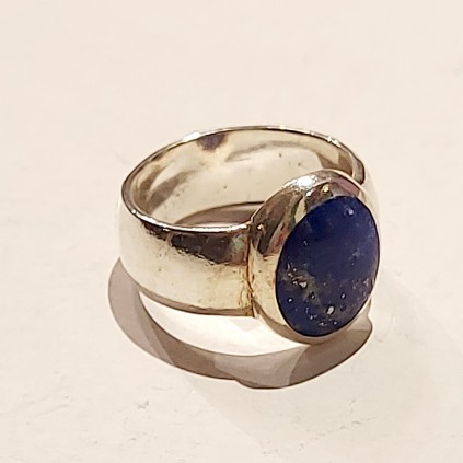 Sølvring. Lapis lazilu.925S.