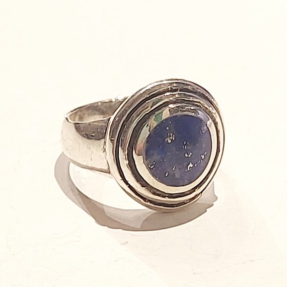 Sølvring. Lapis lazilu. 925S.