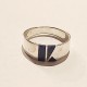 Sølvring med lapis lazilu. 925S.