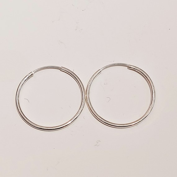 Øreringer 925s. 22mm x1,3 mm