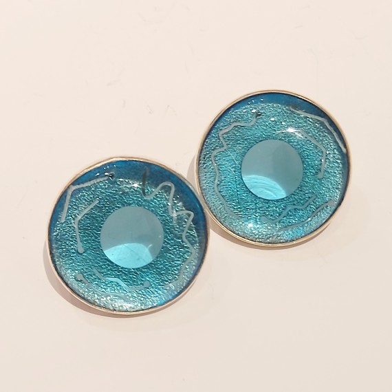 Ørestikks med glass. 21mm.925s